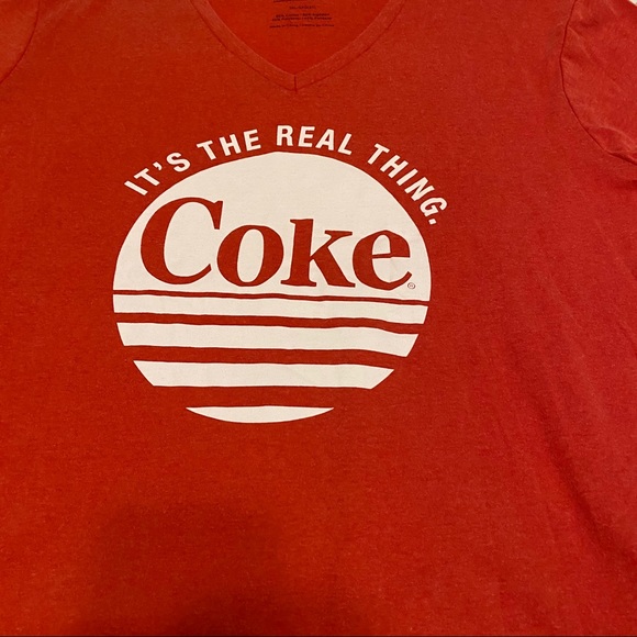 Coca Cola lo Real blanco t-shirt de texto las mujeres | Fruugo ES